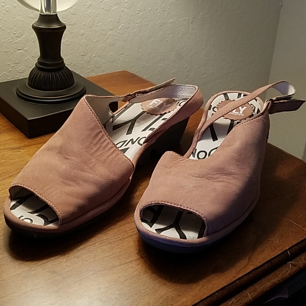 Fly London sandals dusty rose